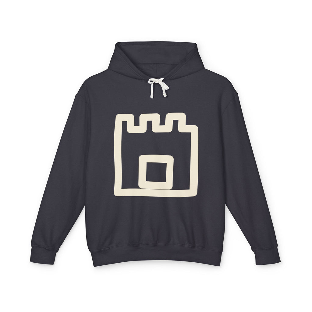 Aban Adinkra symbol hoodie in Black — meaning 'Fortress' (Strength & Authority) — Sankofa House